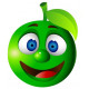 Sticker Pomme verte rigolo