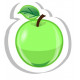 Sticker Pomme verte