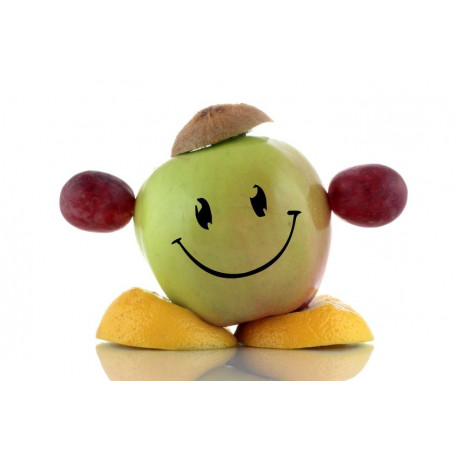 Sticker Pomme rigolos smile