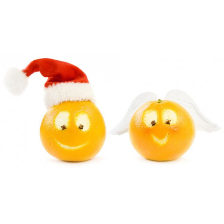 Sticker Oranges père noel et ange