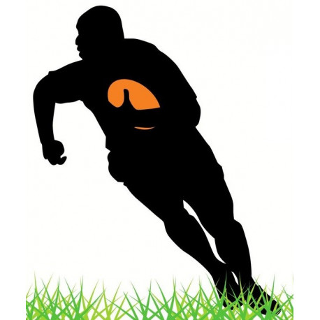 Sticker Rugbyman geant