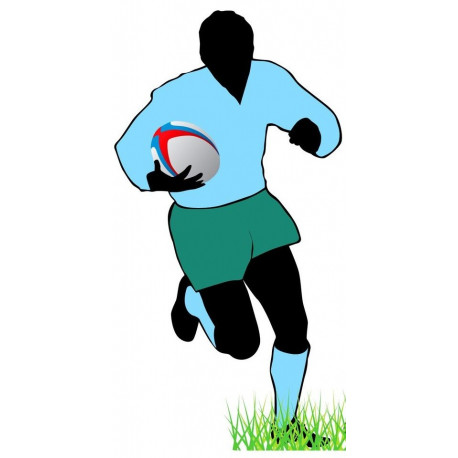 Sticker muraux Rugbyman silhouette