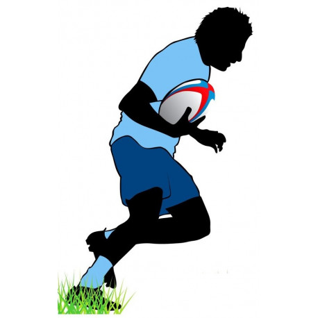 Autocollant Rugbyman silhouette