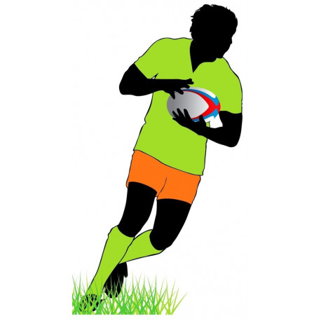 Sticker mural Rugbyman silhouette