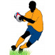 Sticker Rugby silhouette geant