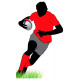Sticker muraux Rugby silhouette