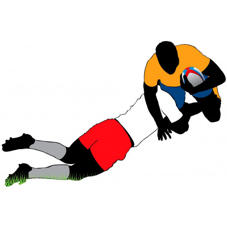 Sticker Rugby plaquage