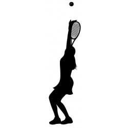 Sticker mural Tennis fille