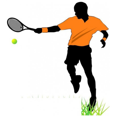 Autocollant Tennis man