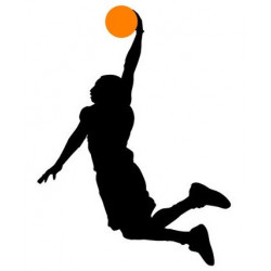Sticker basketteur jump decoration