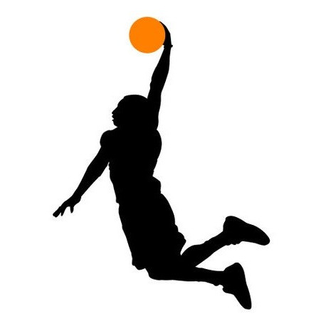 Sticker basketteur jump decoration