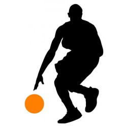 Sticker basketteur mural