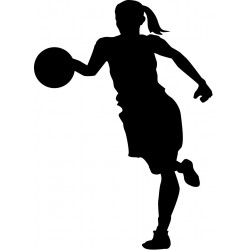 Sticker basketteuse fille