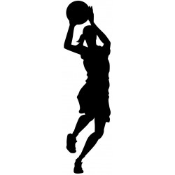 Stickers muraux basketteuse fille
