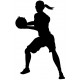 Autocollants muraux basketteuse fille