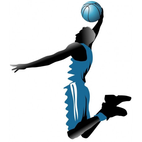 Sticker basketteur bleu