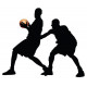 Sticker basketteur double joueur