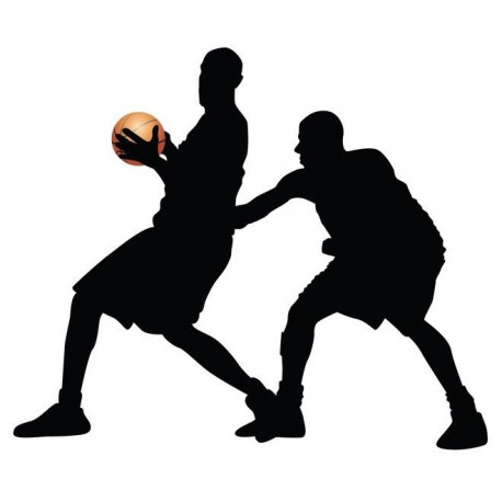Sticker basketteur double joueur