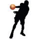 Sticker basketteur drible deco