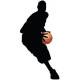 Sticker basketteur en saut