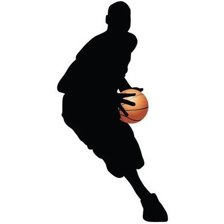 Sticker basketteur en saut