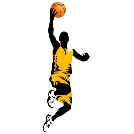 Sticker basketteur jaune