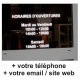 Sticker N°3 : Horaires + TEL + email / site web
