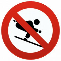 Sticker interdit de skier