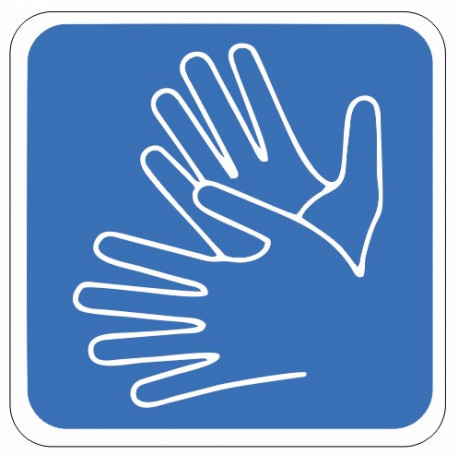 Sticker handicapé LANGUE des SIGNESS