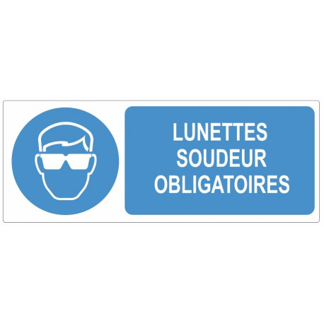 Sticker obligation - Lunettes soudeur obligatoires