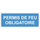 Sticker obligation - Permis de feu obligatoire