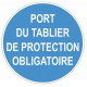 Sticker obligation - Port du tablier de protection obligatoire