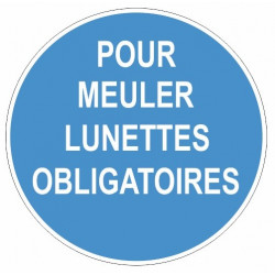 Sticker obligation - Pour meuler lunettes obligatoires