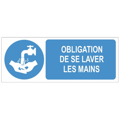 Sticker obligation - Obligation de se laver les mains