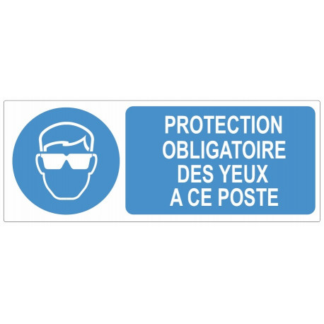 Sticker obligation - Protection obligatoire des yeux à ce poste