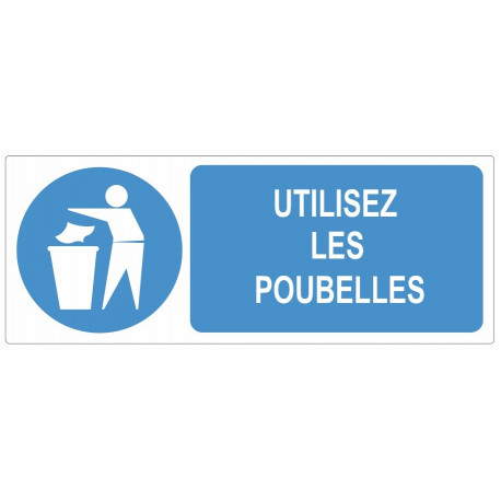 Sticker obligation - Utilisez les poubelles