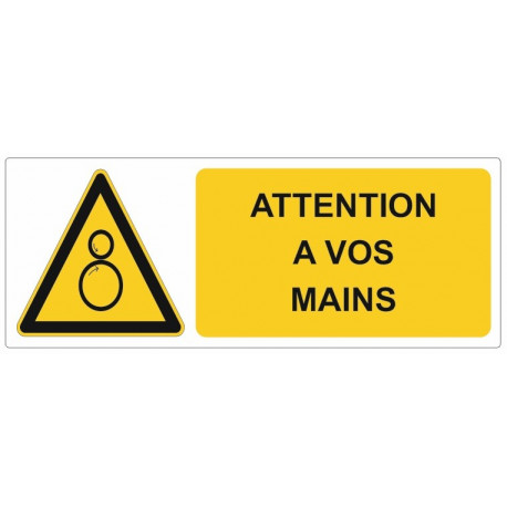 Sticker danger - Attention à vos mains