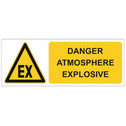 Panneau danger atmosphère explosive