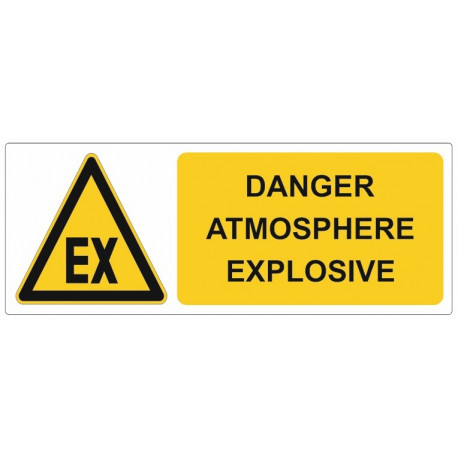 Panneau danger atmosphère explosive