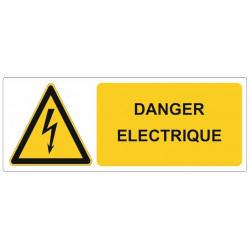 Panneau picto danger électrique w012