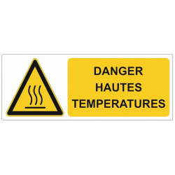 Panneau danger hautes températures