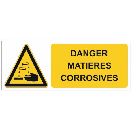 Sticker Danger matières corrosives