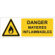Sticker Danger matières inflammables