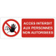 Sticker Accès interdit aux personnes non autorisées