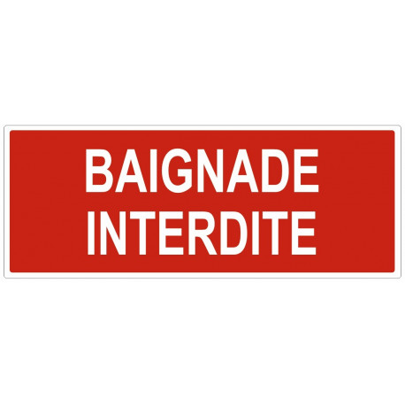 Sticker Baignade interdite