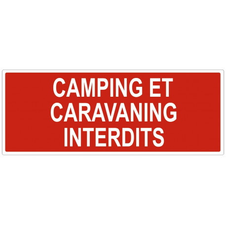 Sticker Camping et caravaning interdits