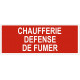 Sticker Chaufferie defense de fumer