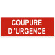 Panneau coupure d'urgence
