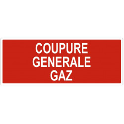 Panneau coupure générale gaz