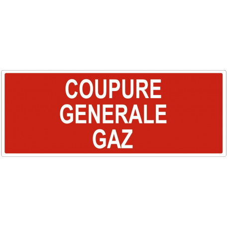 Panneau coupure générale gaz